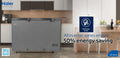 Haier 385L - HDF-385IG -Twin Cabinet Inverter Chest Freezer – Double Door- Premium Grey - Copper Cooling - 10-Year Warranty