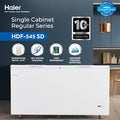 Haier 14 Cu Ft / Turbo Cool / Twin Door / HDF-385H ( 100 Hour Cooling Retention / 30% Fast Freezing / Wide Voltage / -28 C Cooling Depth / Twin Cabinet ) White Colour Deep Freezer / 10 Years Warranty